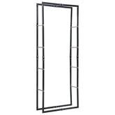 31.5x9.8x78.7 Steel Firewood Rack Black
